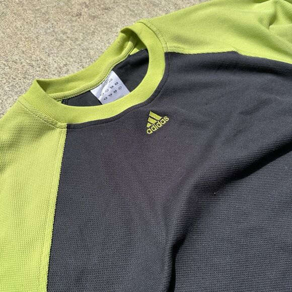 ADIDAS CLIMALITE MENS SIZE L BLACK YELLOW LONG SLEEV SPORT - Picture 3 of 5